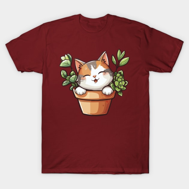 plant cat T-Shirt by Tiny crafty aliens
